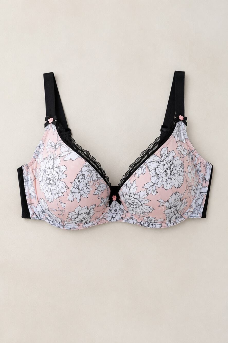 Cacique Lightly Lined French Floral Balconette Bra 42DD